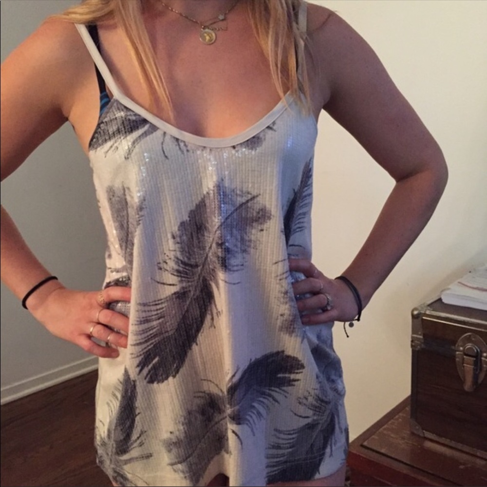 Urban outfitters sequins tank top